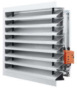 Combination with weather-proof louver and control damper